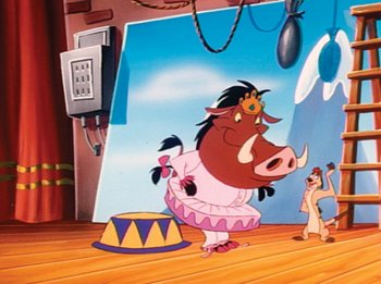 Pumbaa som balettdansör