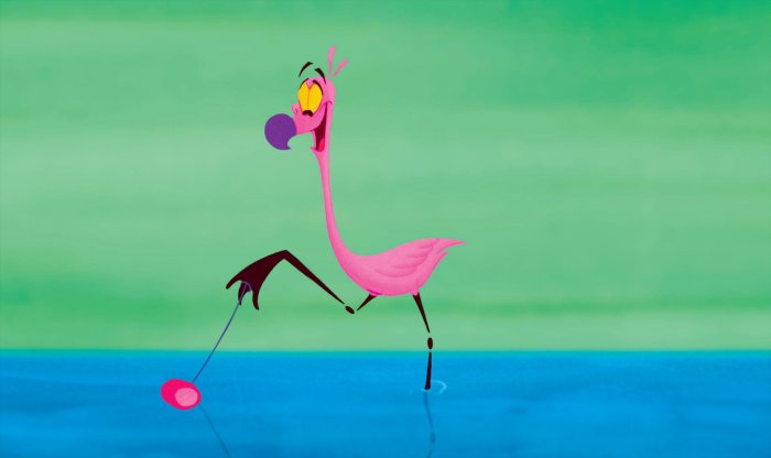 Flamingo med jojo